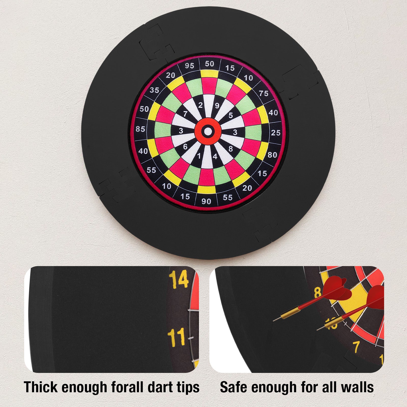 Premium Dartboard Surround – Professioneller PU-Auffangring für Wandschutz