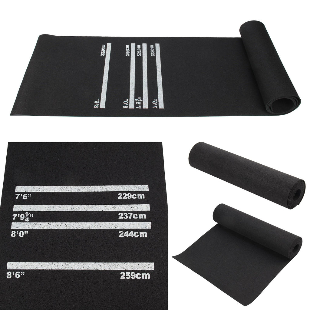 Profi-Dartmatte mit 4 Abwurflinien – Rutschfester Bodenschutz (300 x 62 cm)