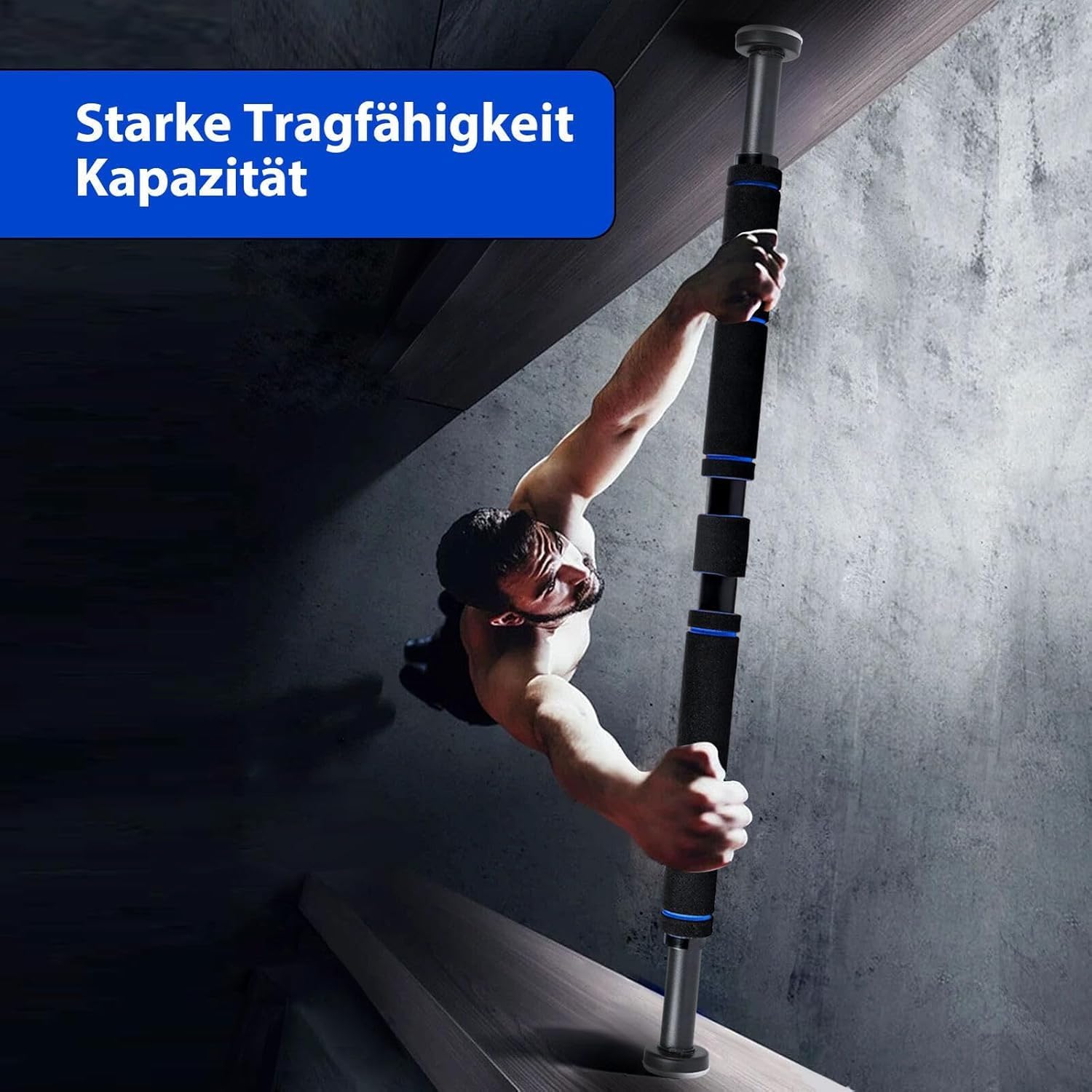 Premium Klimmzugstange für den Türrahmen – Ausziehbar & Rutschfest (63–100 cm)