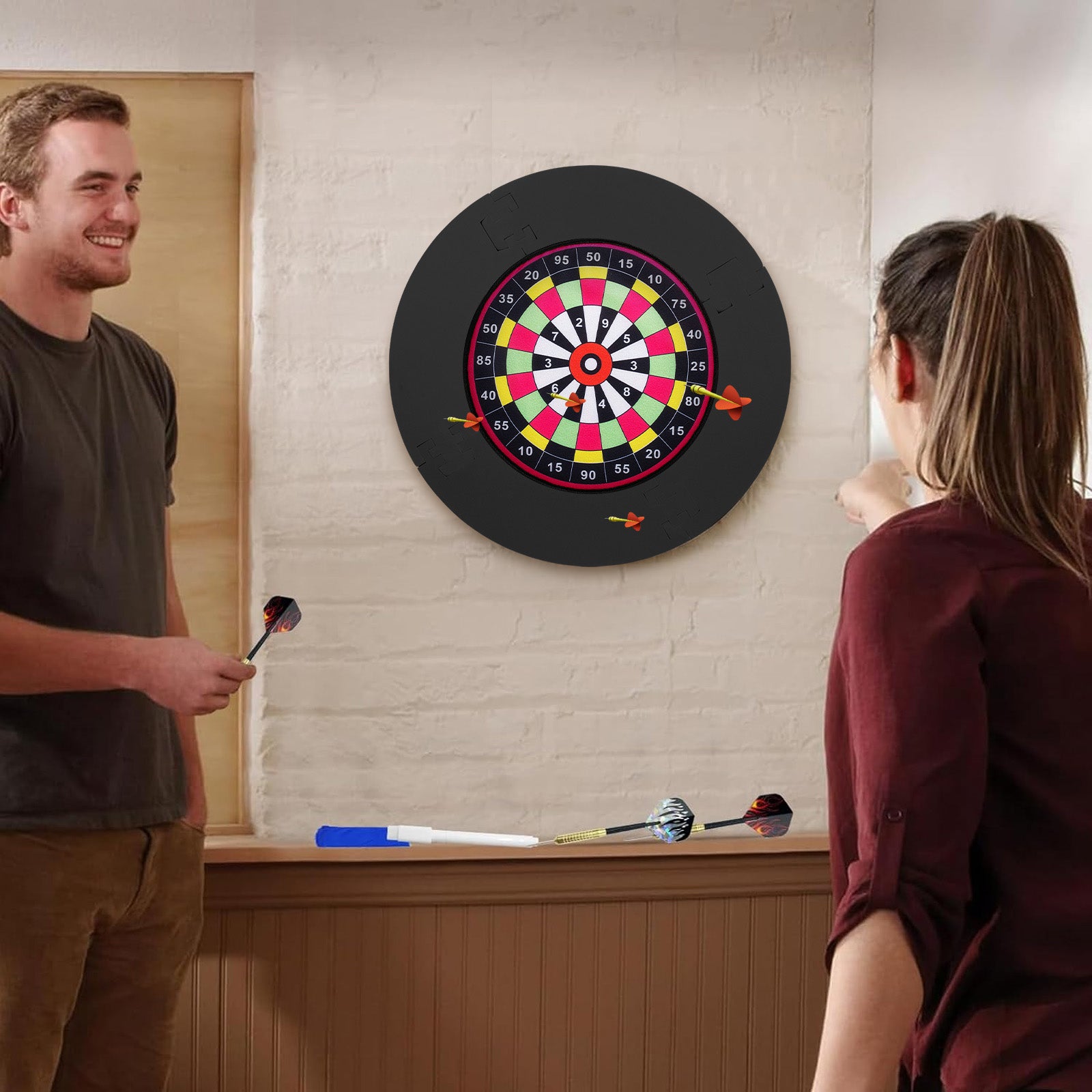 Premium Dartboard Surround – Professioneller PU-Auffangring für Wandschutz