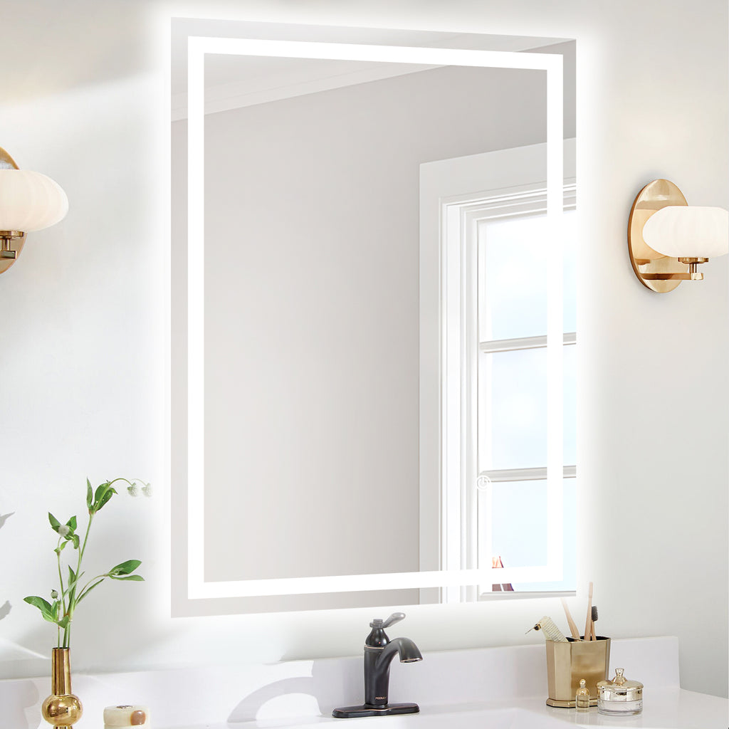 Eleganter LED-Badezimmerspiegel – 50x70 cm mit Touch-Sensor & 3 Lichtfarben
